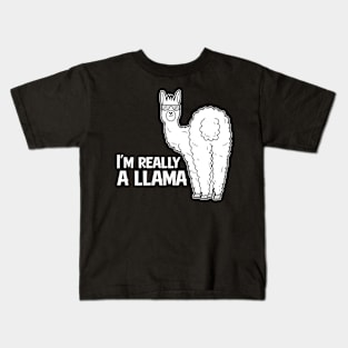 Cool Gangster LLama Glasses Kids T-Shirt